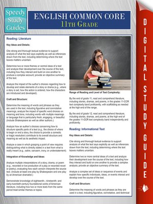 English Common Core 11th Grade - ebook